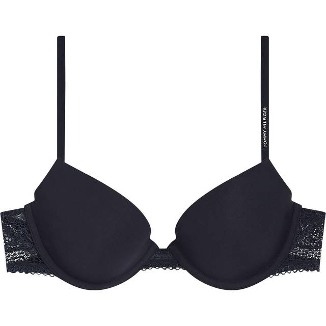 Tommy Hilfiger Lace Trim Balconette Bra - Navy-2 - A 75 * Kampanj *