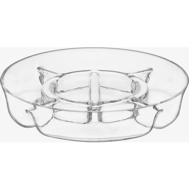 LSA International Serve Glass Multi Serving Platter, 35cm, Clear