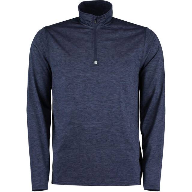 (XS, Navy Heather) Rhino Mens Hyper Mid Layer Zip Skin Performance Top