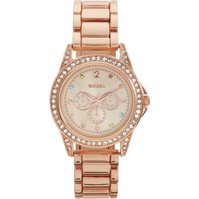 Tikkers Girl's Analogue Quartz Watch with Stainless Steel Strap ATK1053 - Silver