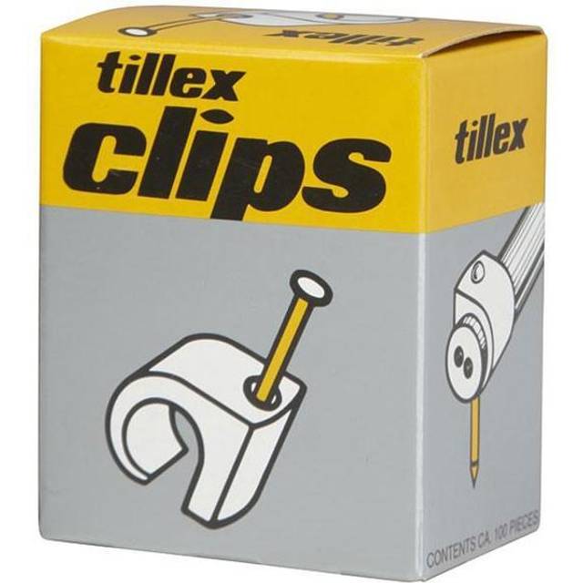 Schneider Electric TC 2032043 Spikclips för rund kabel, 7-10 mm, 100-pack 25 mm längd, svart