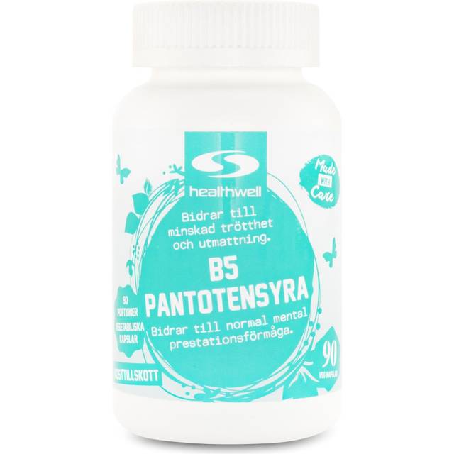 Healthwell B5 Pantotensyra 500, 90 kaps