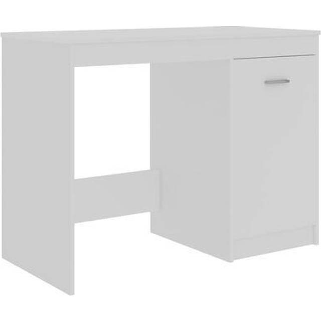 vidaXL Desk Smoked Oak 100x50x76 cm Engineered Wood - Brown