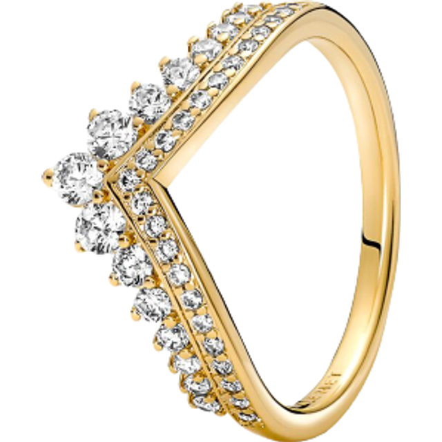 Pandora Gold Princess Wishbone Ring - 50 Pandora Ring