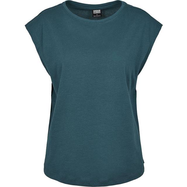 Urban Classics Ladies Basic Shaped Tee T-Shirt petrol - 4XL