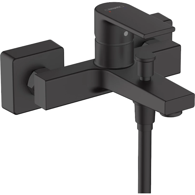 Hansgrohe Vernis Shape Wall Mounted Bathroom Bath Shower Mixer Tap Black Square