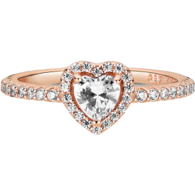 Pandora Rose Gold Sparkling Elevated Heart Ring - 50