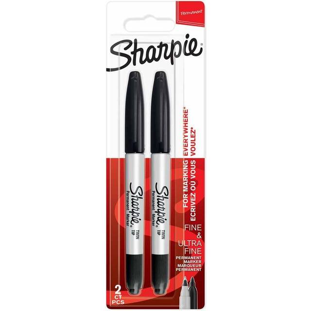 Sharpie Black Twin Tip Permanent Marker - Pack of 2