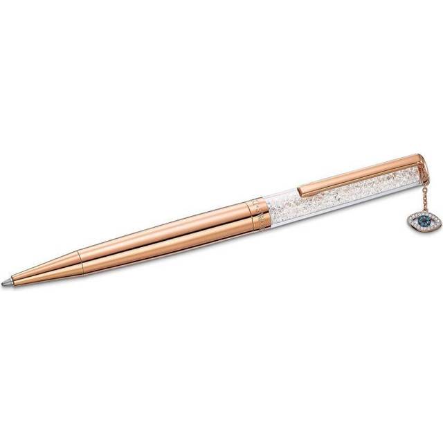 Crystalline ballpoint pen, Evil eye, Rose gold tone, Rose gold-tone plated - OS