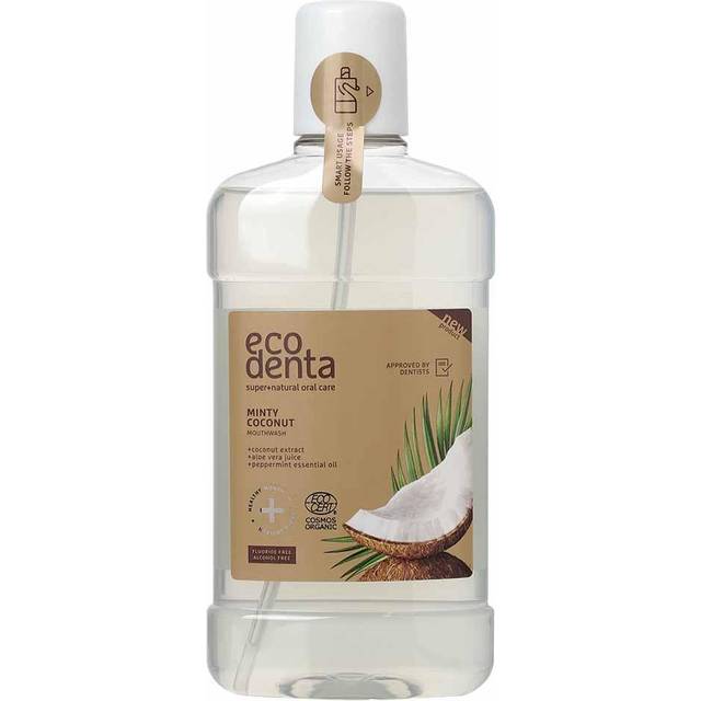Ecodenta Cosmos Organic Minty Coconut Munvatten Smak Coconut, Aloe Vera, Pepermint 500 ml