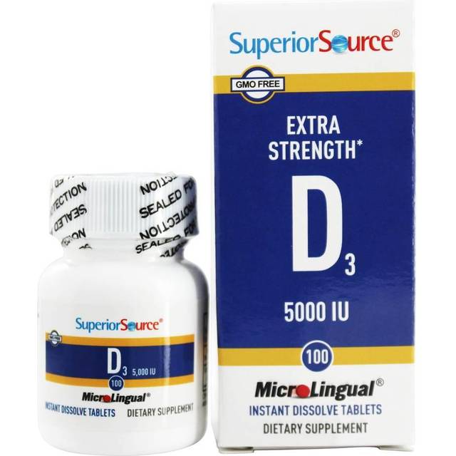 Superior Source  D3  Extra Strength  125 mcg (5 000 IU)  100 MicroLingual® Instant Dissolve Tablets