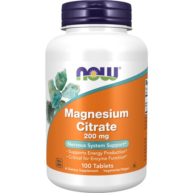 NOW Foods  Magnesium Citrate  200 mg  100 Tablets