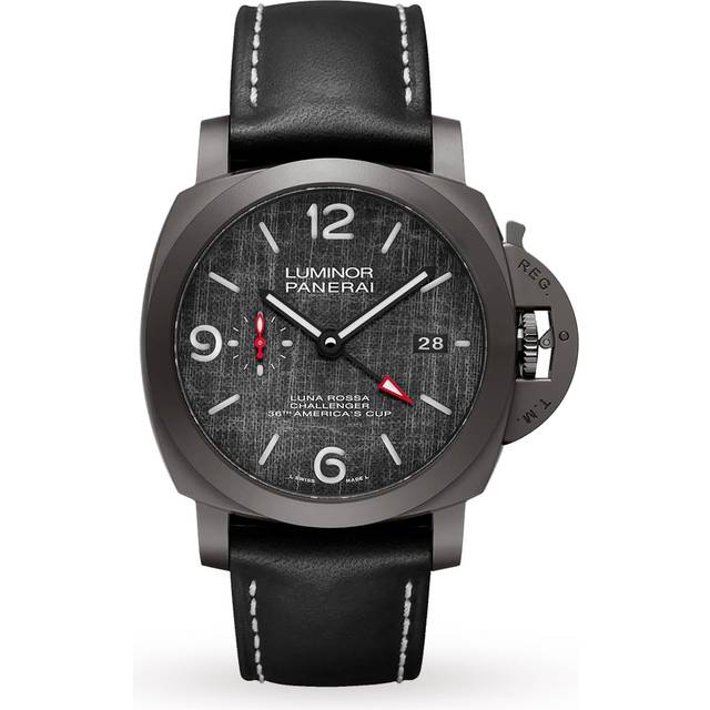 Panerai - Luminor Luna Rossa GMT Automatic 44mm Titanium and Leather Watch, Ref. No. PAM01036 - Men - Black