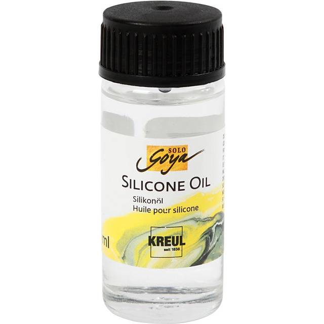 KREUL 87220 - Solo Goya Silikonolja 20 ml glasflaska med droppare för att hälla och forma anmärkningsvärda celler