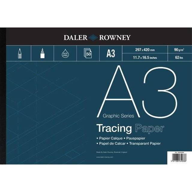 Daler-Rowney : Tracing Pad : 90gsm : 50 sheets : A3