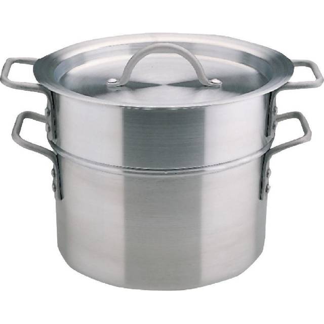Vogue Aluminium Double Boiler Pan with Lid 28cm