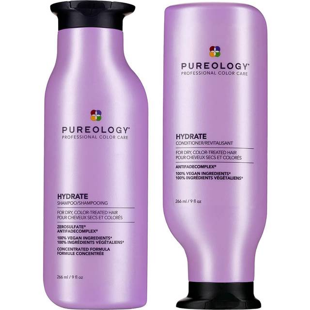 Pureology Hydrate Shampoo and Conditioner Moisturising Bundle for Dry Hair, Sulphate Free for a Gentle Cleanse