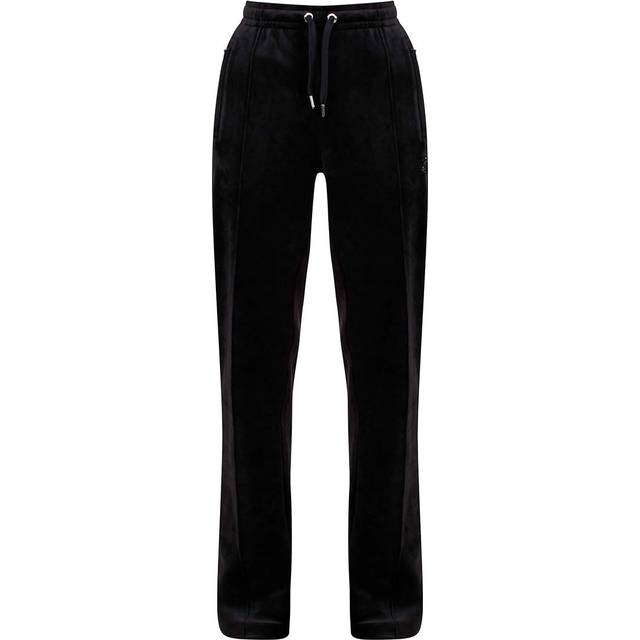 Juicy Couture Womens Black Logo-embellished Velour Jogging Bottoms S - BLACK