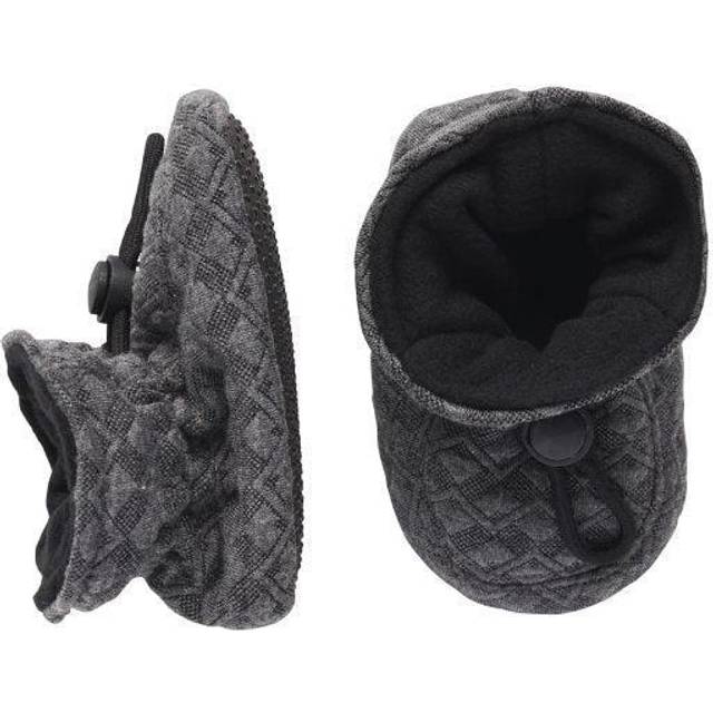 Melton Booties Cotton Jaquard Stl. 16-17 - Tofflor Från Magasin - Dark Grey (16-17)