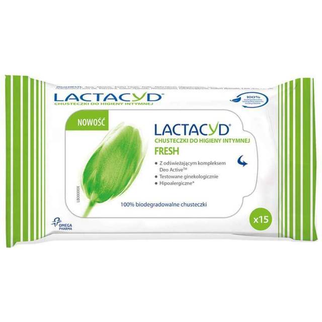 Lactacyd Intimate Cleansing Wipes Fresh 15-pak