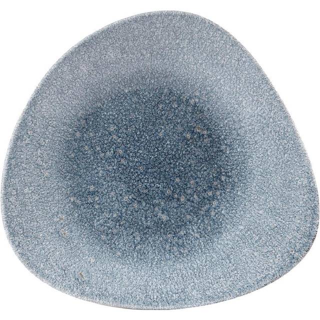 Churchill Studio Prints Raku Triangular Shallow Bowls Quartz Black 238mm