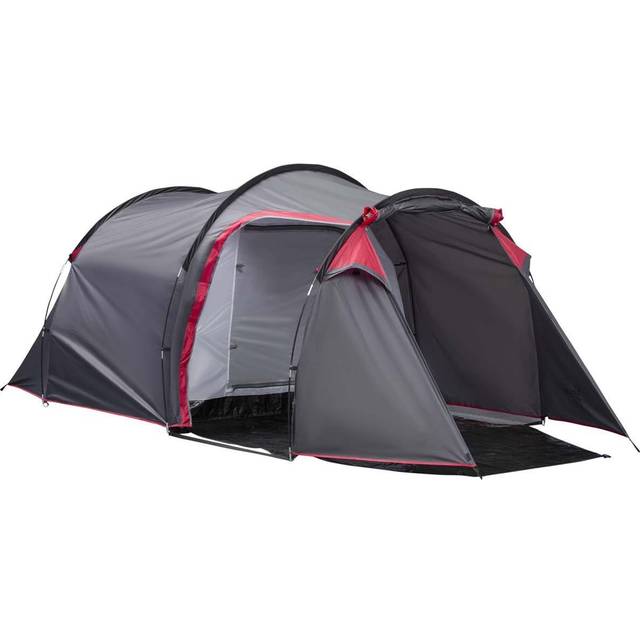 Outsunny 3 Man 2 Room Tent Camping Tent With Living Area Air Vents Blue