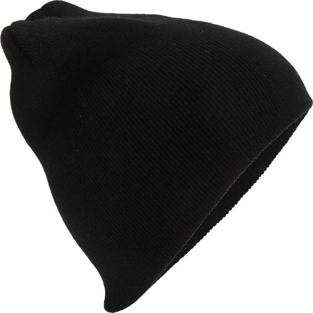 (One Size, Black) Beechfield Plain Basic Knitted Winter Beanie Hat