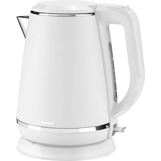 Cuisinart Kopp elektrisk vattenkokare - snabbkokande trådlös vattenkokare - rostfritt stål - 1,5 l kapacitet - ingår i koordinerade vattenkokare och brödrost set - varmvit
