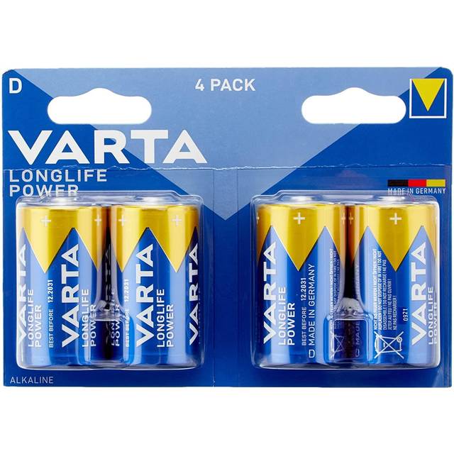 Varta Longlife Power D Battery (4 Pack) 04920121414