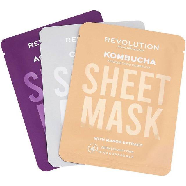 Revolution Beauty Biodegradable Sheet Mask for Combination Skin 3-pack