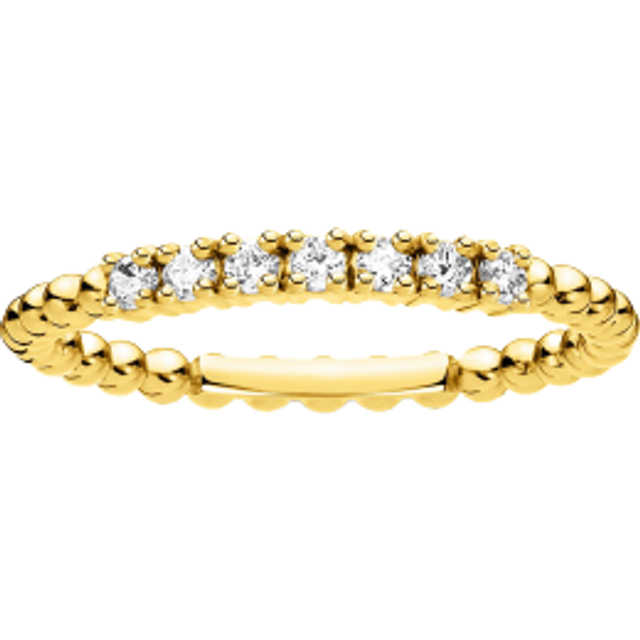 Thomas Sabo Ring dots with white stones gold white TR2323-414-14-56 - yellow gold-coloured/white