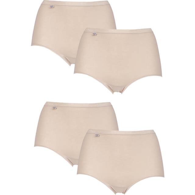 4 Pack Nude Basic Maxi Briefs Ladies 28 Ladies - Sloggi - Skin Tones