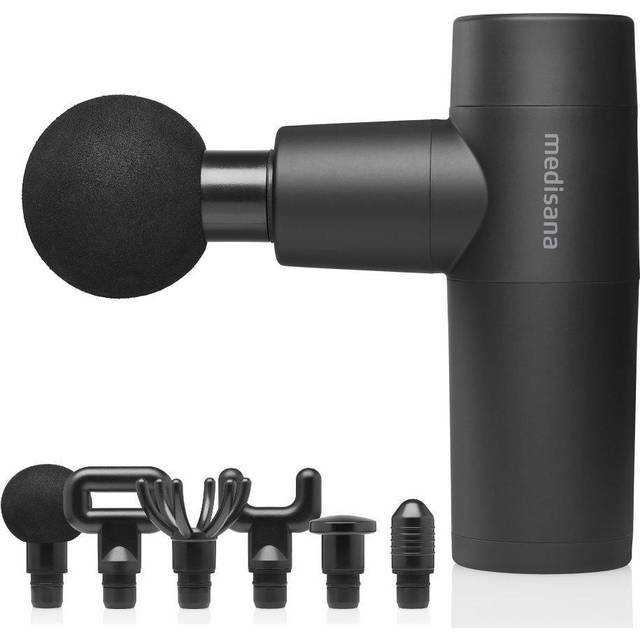 medisana MG 150 Mini massagepistol med 6 massagehuvuden och 5 vibrationsnivåer, självmassage för axel, bröst, rygg och andra kroppsregioner med LED-kontrolllampa och förvaringsväska