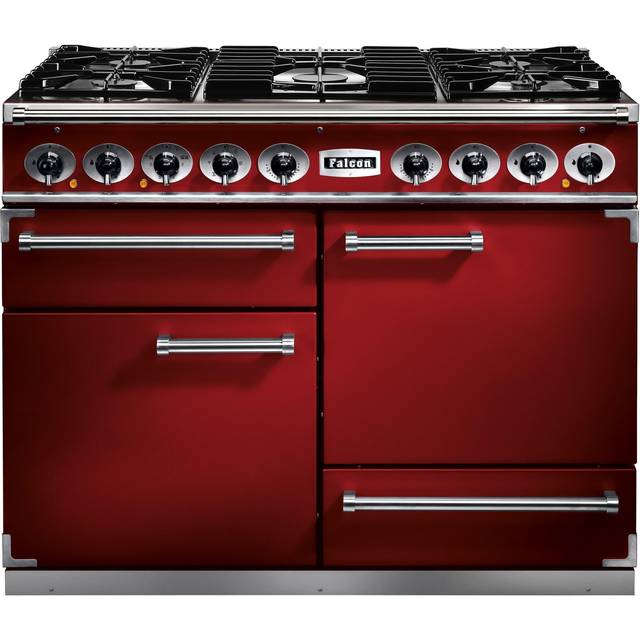 Falcon F1092DXDFRD-NM Range cooker Dual Fuel - Cherry Red / Nickle
