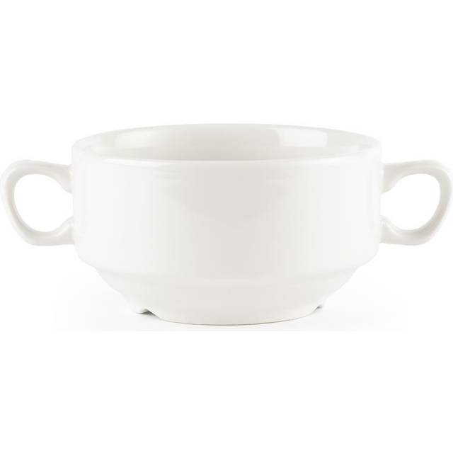 Churchill Whiteware Handled Soup Bowls 398ml (Pack of 24)