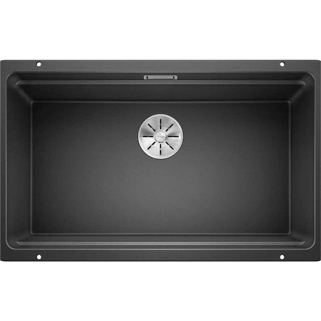 BLANCO ETAGON 700-U | Granitdiskbänk av SILGRANIT antracit | Installationstyp: Underkonstruktion | för 80 cm breda underskåp | Genomtänkt systemkoncept med mångsidiga ETAGON-skenor