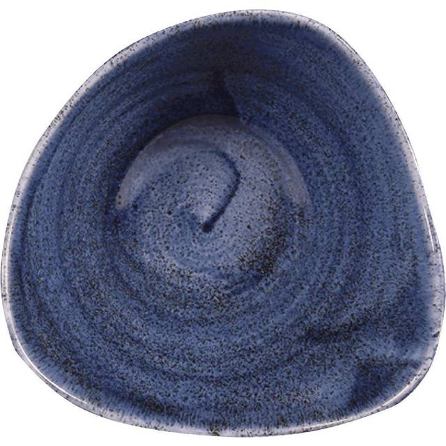 Churchill Stonecast Patina Cobalt Blue Triangular Bowl - 6"- you get 12