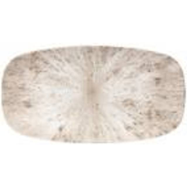 Churchill Studio Prints Stone Rectangular Plates Agate Grey 189 x 355mm (Pack of 6)
