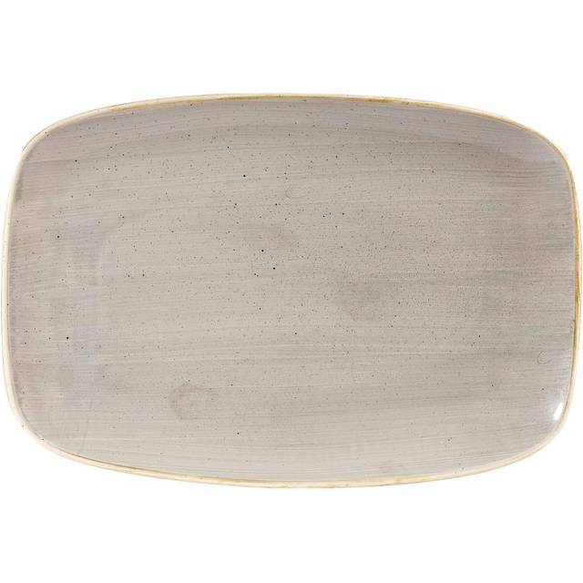 Churchill Stonecast Rectangular Plates Peppercorn Grey 199 x 300mm