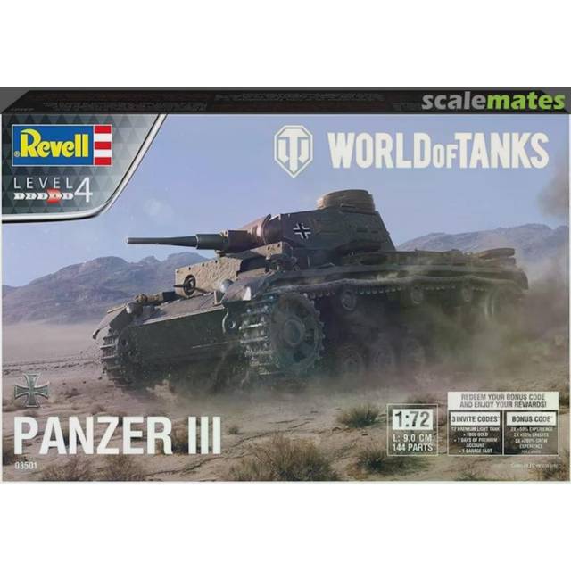RV03501 - Revell World of Tanks 1:72 - PzKpfw III Ausf. L