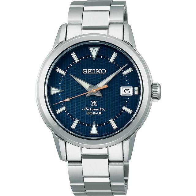 Seiko SPB249J1 Men's Prospex 'Deep Lake' Alpinist Automatic Date Bracelet Strap Watch, Silver/Blue