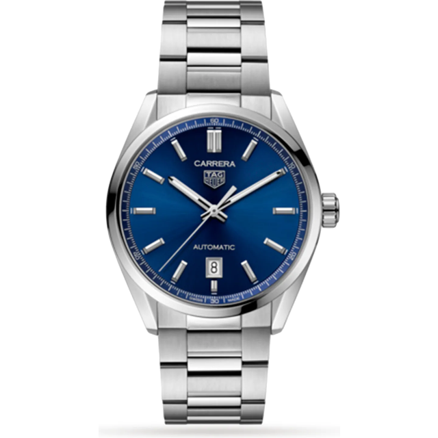 TAG HEUER Carrera 39MM S-Steel Blue Dial Men's Watch WBN2112.BA0639 - 39 mm