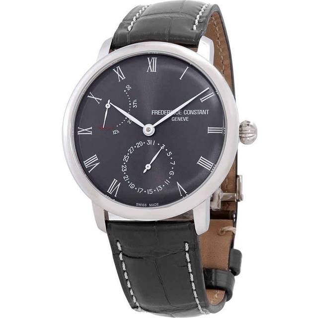Frederique Constant Herrenuhr Slimline Power Reverse Manufacture FC-723GR3S6 - silber