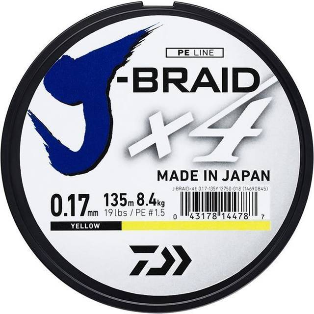 Daiwa J-Braid X4 0.21mm 135m Yellow -