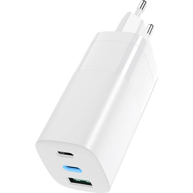 SiGN 65W Laddare, USB-C PD, Snabbladdning, MacBook Air, iPhone m.fl. - Vit