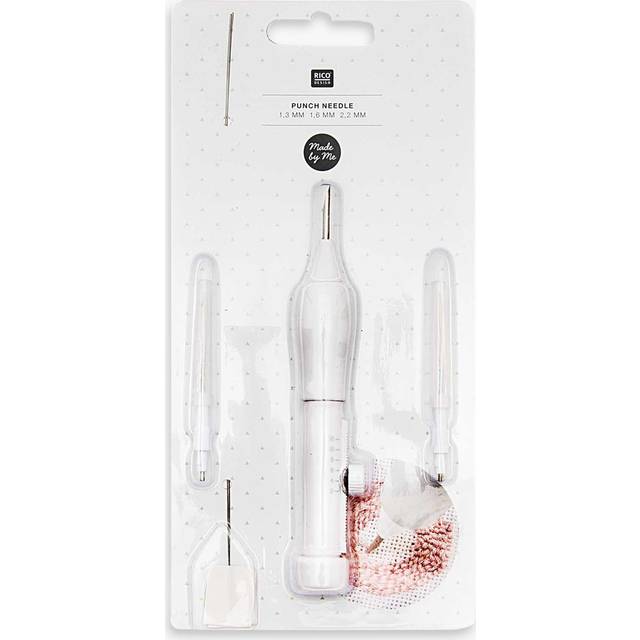 Rico Design 3 Head Embroidery Punch Needle, White