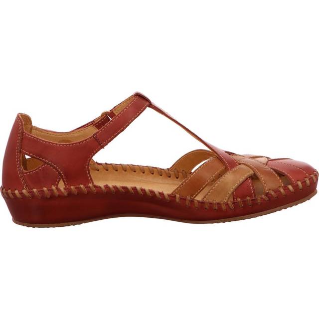 Pikolinos Pikolinos Puerto Vallarta Calfskin Leather Women's Strappy Sandals - Sandia Ivory Brandy - UK 6-6.5