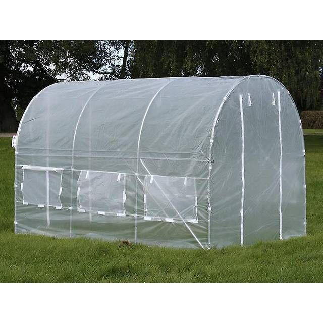 Tunnelväxthus 6m² | Stålram med transparent PE-plastöverdrag