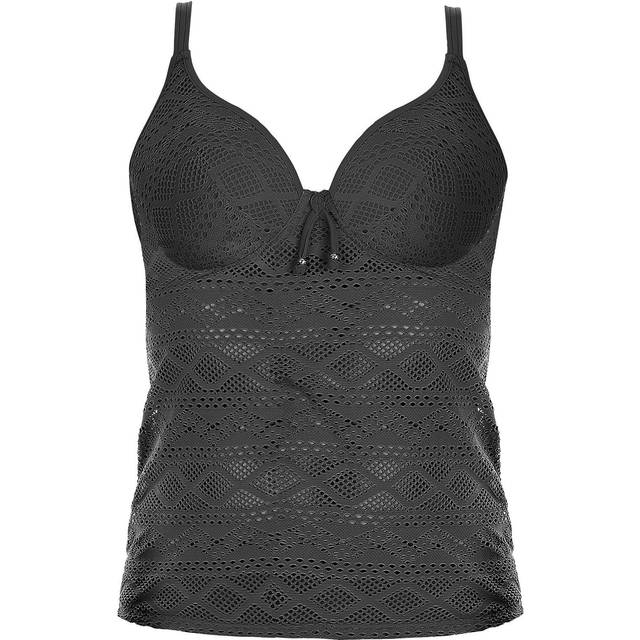 Freya Womens Sundance Tankini Top - Black Nylon - Size 36E