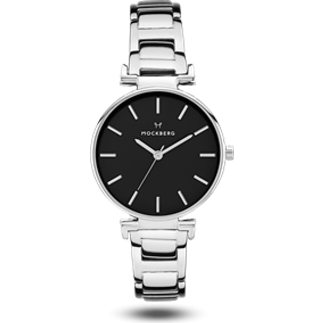 Mockberg Modest Links MO632 - Dam - 34 mm - Analogt - Quartz - Mineralglas - Black (34 mm)